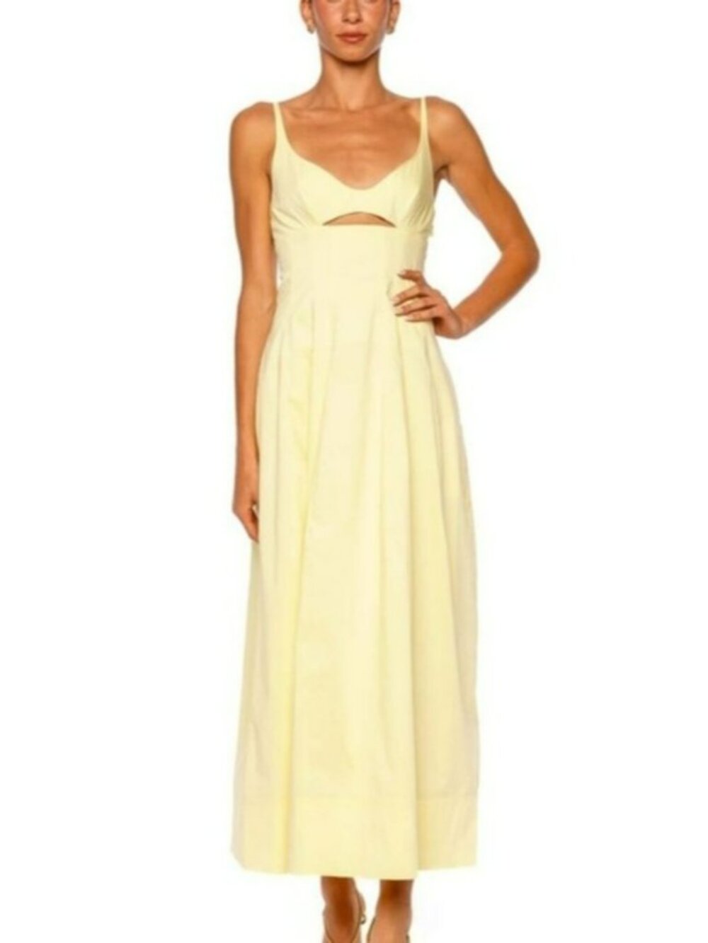 SIMKHAI Maddy Cotton Cut-Out Maxi Dress